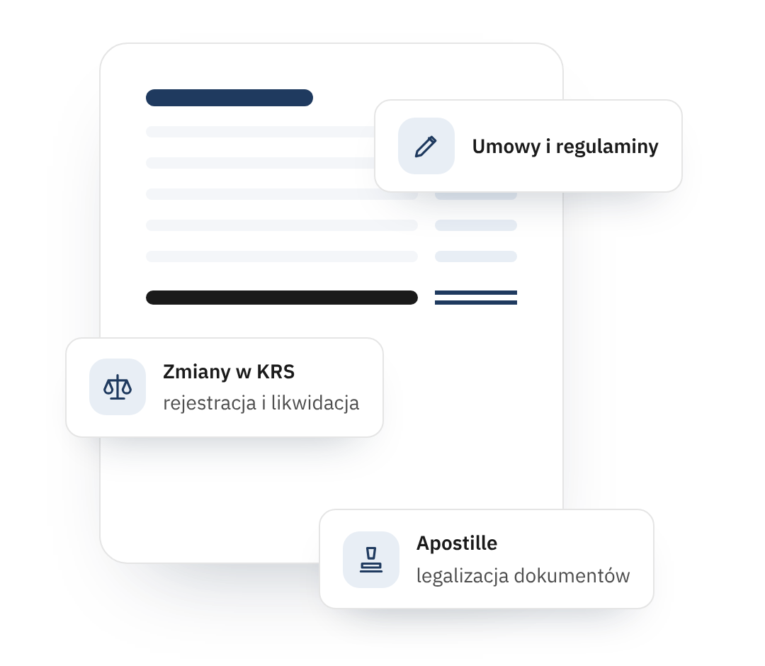Ilustracja: umowy i regulaminy, zmiany w KRS, apostille